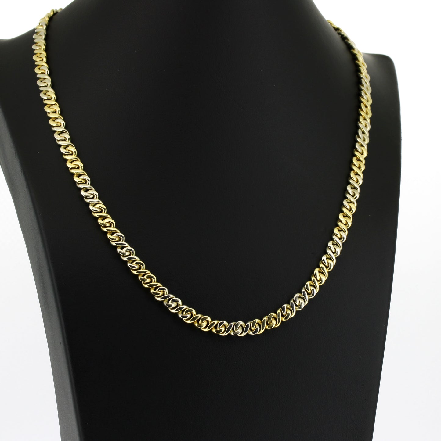 Kette 585 Gold 14 kt bicolor - 45 cm lang - Wert 6280,-