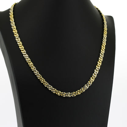 Kette 585 Gold 14 kt bicolor - 45 cm lang - Wert 6280,-