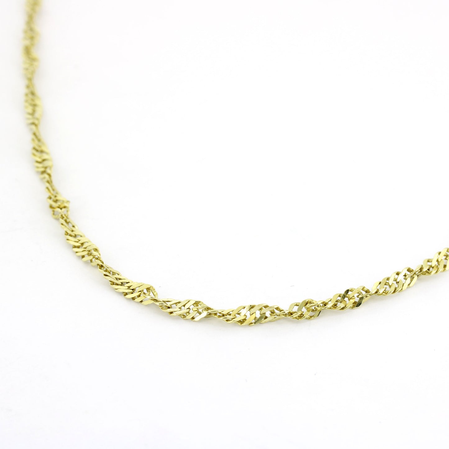 Kette 585 Gold 14 kt Gelbgold gedreht - 45 cm lang - Wert 1260,-