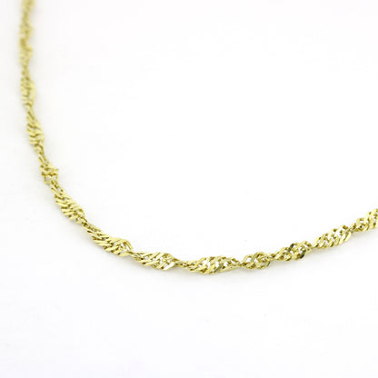 Kette 585 Gold 14 kt Gelbgold gedreht - 45 cm lang - Wert 1260,-