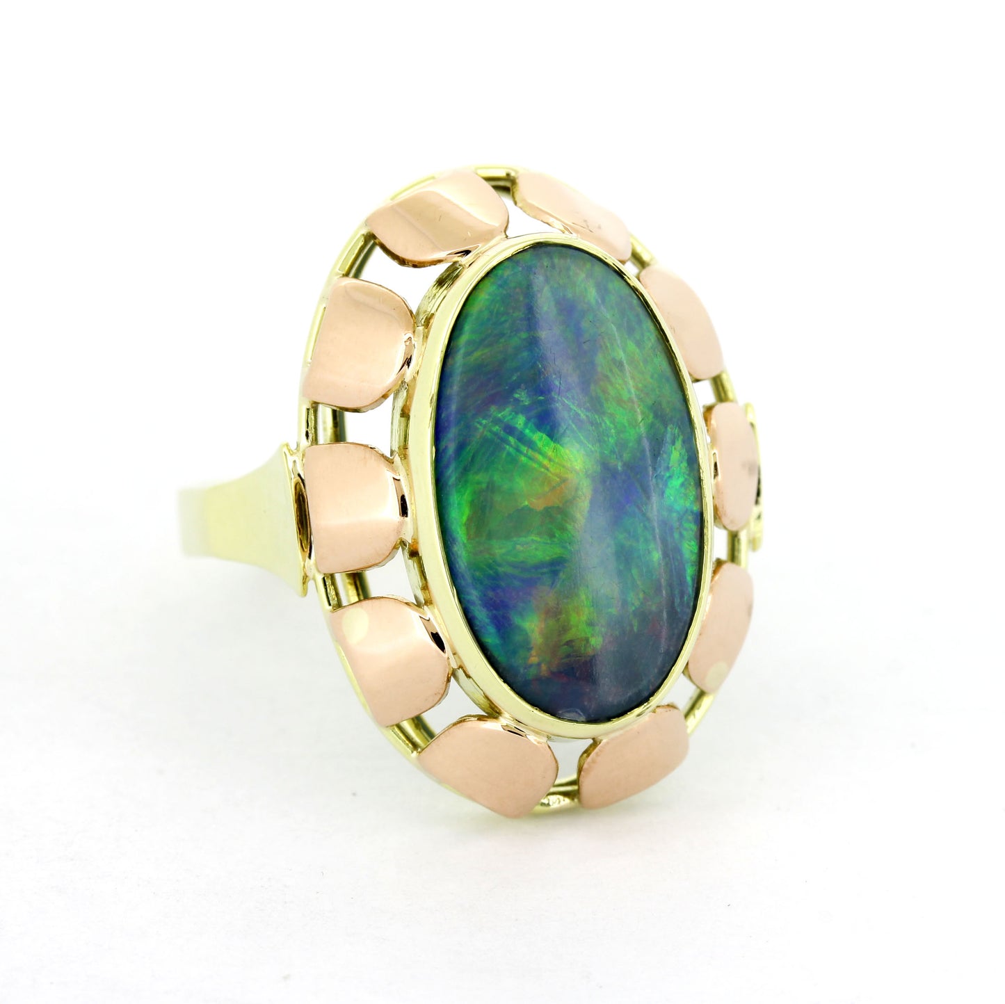 Ring 585 Gold 14 Kt - Opal Dublette  - Wert 1050,-