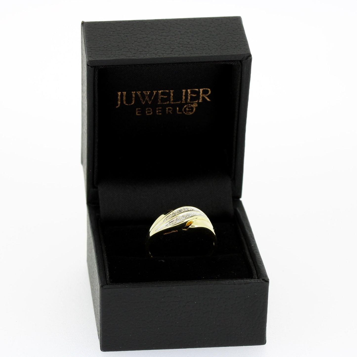 Ring 585 Gold 14 Kt Gelbgold und Weißgold - Diamanten - Wert 680,-