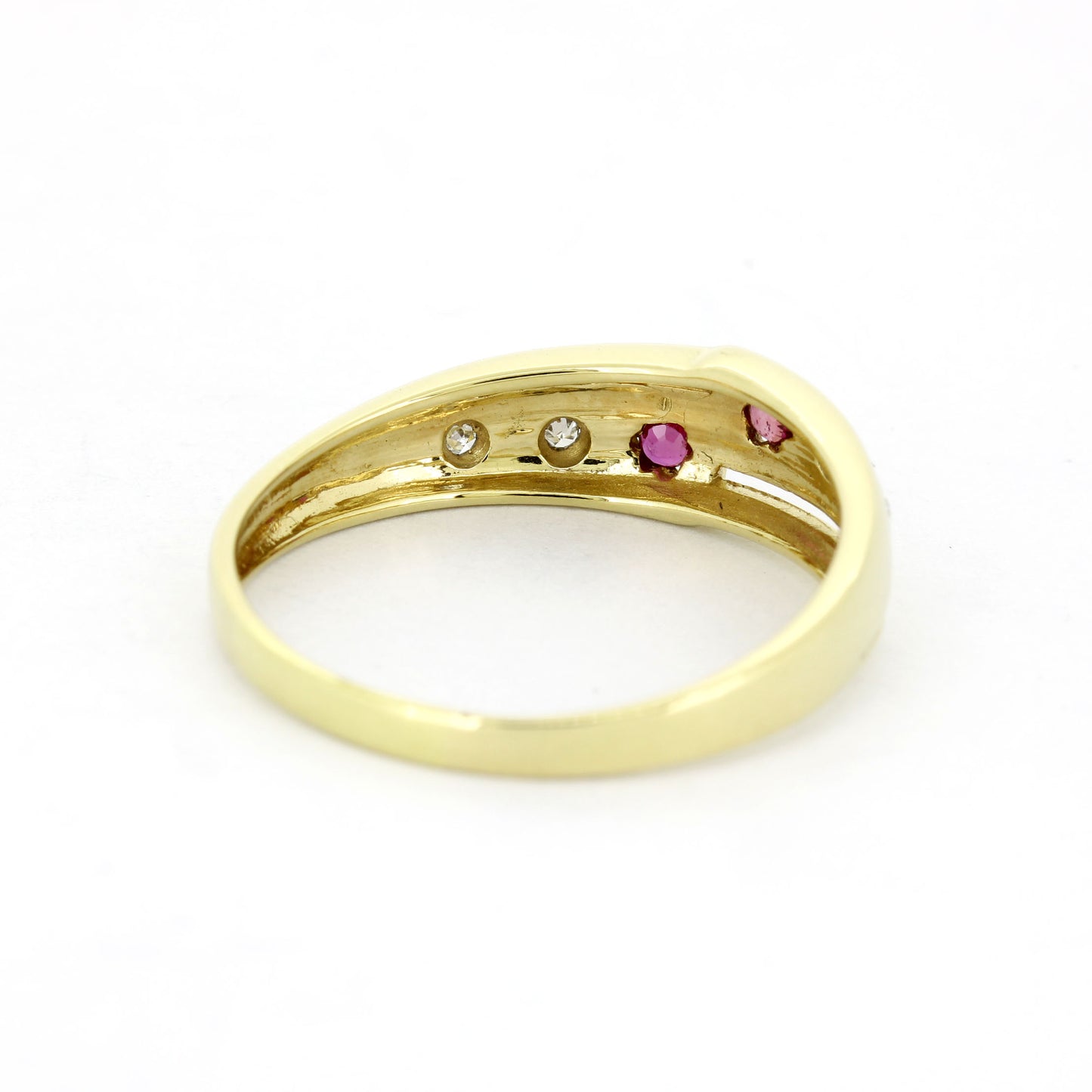 Ring 585 Gold 14 Kt Gelbgold – Diamanten Rubine - Wert 600,-