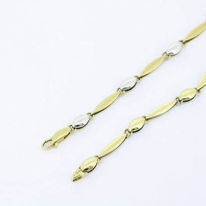 Kette 585 Gold 14 Kt bicolor – 13,77 g – 46 cm lang - Wert 3030,-