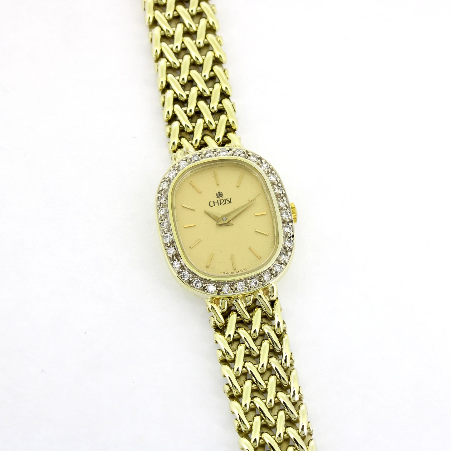 Christ Uhr 585 Gold 14 kt Gelbgold - Brillanten ca. 0,30 ct