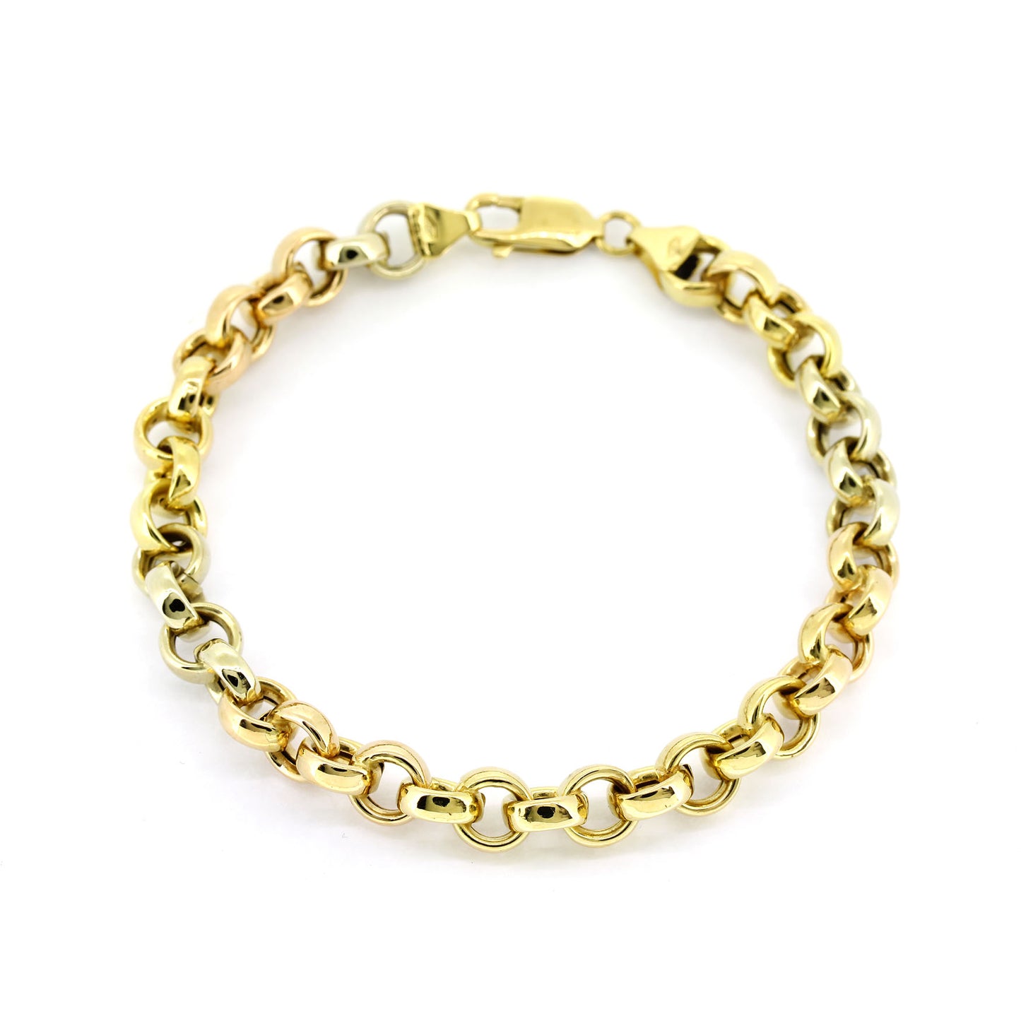 Armband 750 Gold 18 Kt - tricolor 20 cm lang - Wert 2100,-