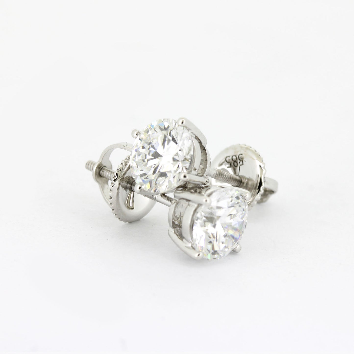 Brillant Stecker 585 Gold 14 kt Weißgold Diamant ca. 1,50 ct