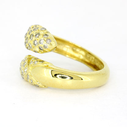 Ring 750 Gold 18 Kt Gelbgold - Diamanten ca. 0,60 ct W/SI - Wert 2500,-