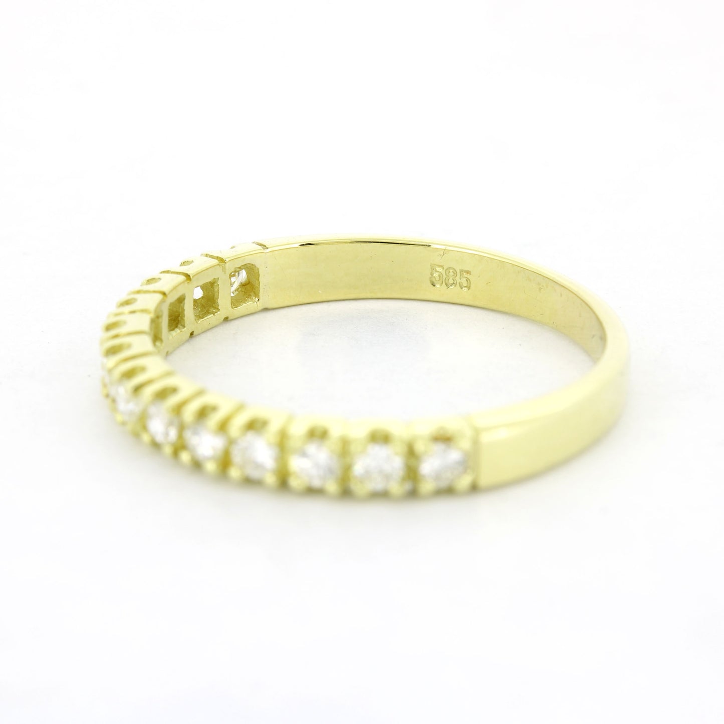 Halb Memoire Ring 585 Gold 14 Kt Gelbgold - Brillanten 0,40 ct WSI - Wert 1240,-