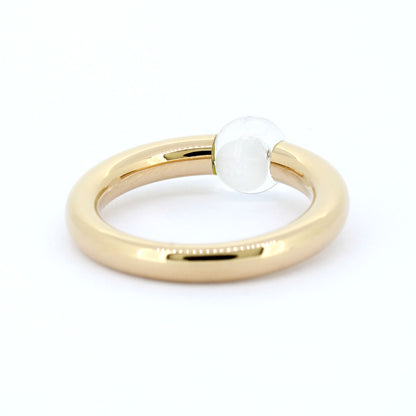 Schmuckwerk Ring Glasklar - 750 Gold 18 Kt - Brillant 0,04 ct - Wert 4490,-