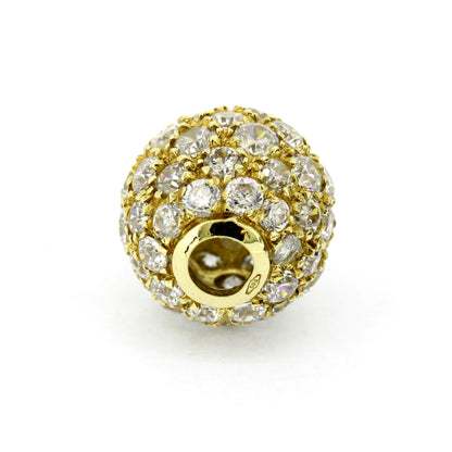Anhänger 585 Gold 14 Karat rund Gelbgold Zirkonia
