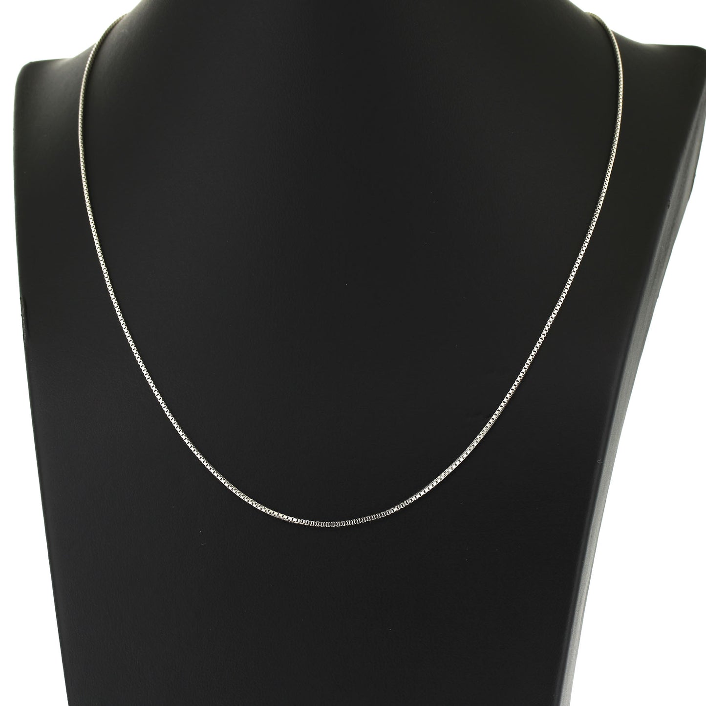 Venezianerkette 585 Gold 14 kt Weißgold - 46 cm lang - 1 mm breit