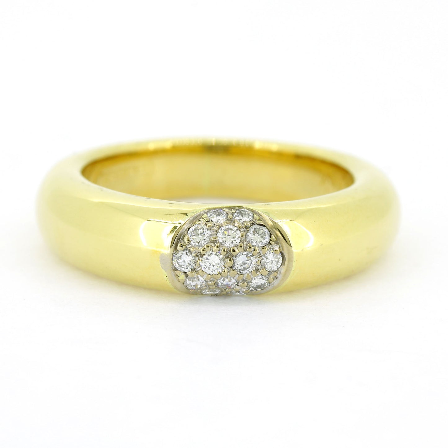 Ring 750 Gold 18 Karat Bicolor Brillanten 0,14 ct TW/VS