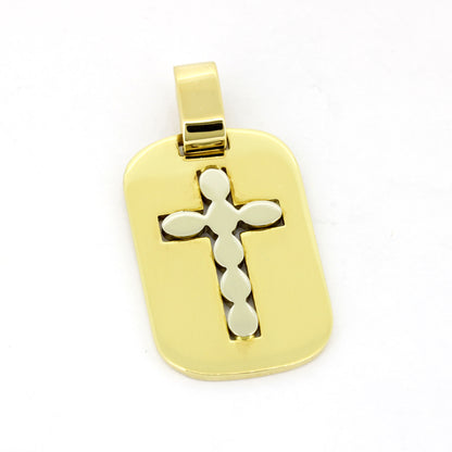 Gold Kreuz Anhänger 750 18 Kt Bicolor Damen Herren Schmuck - Wert 2080,-