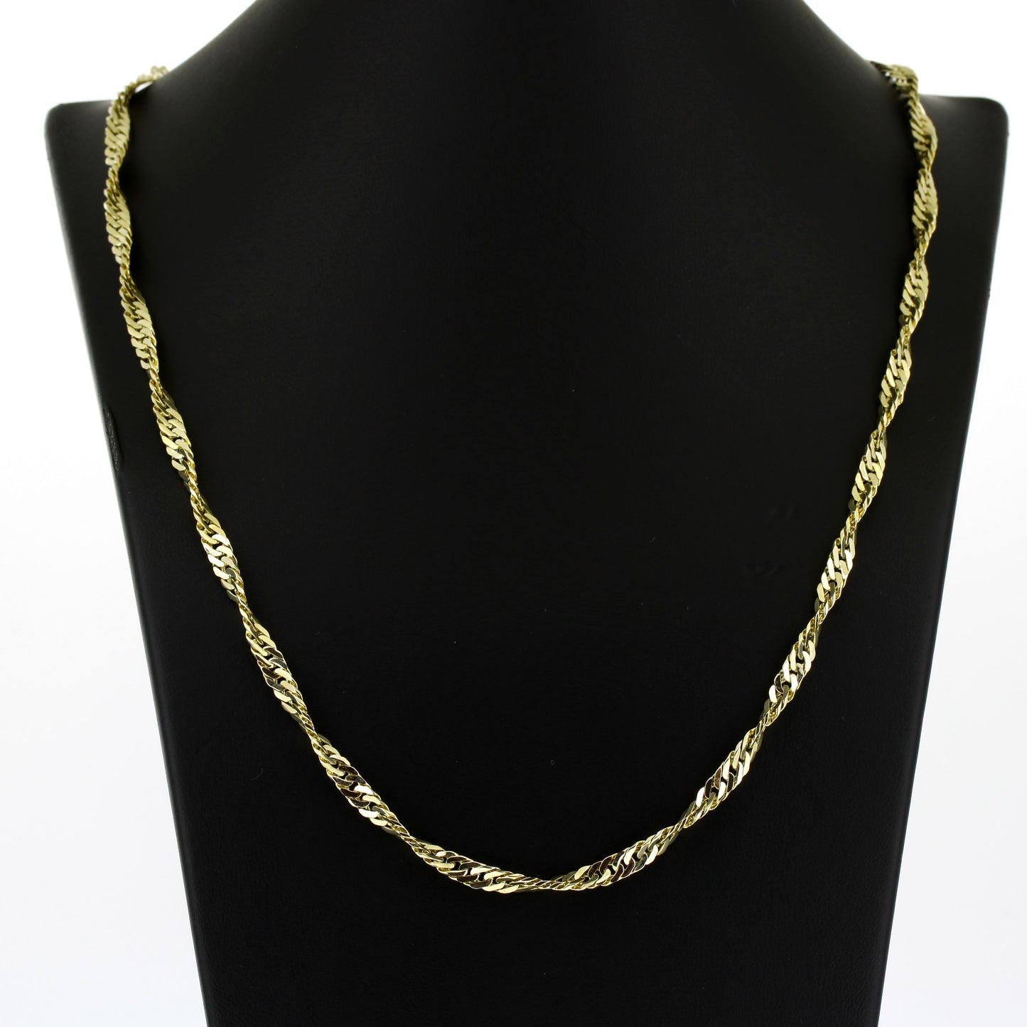 Kette 585 Gold 14 kt Gelbgold gedreht - 55 cm lang - Wert 3830,-