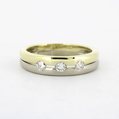 Ring 585 Gold 14 kt – Brillant ca. 0,20 ct G/VS – Ringgröße 56