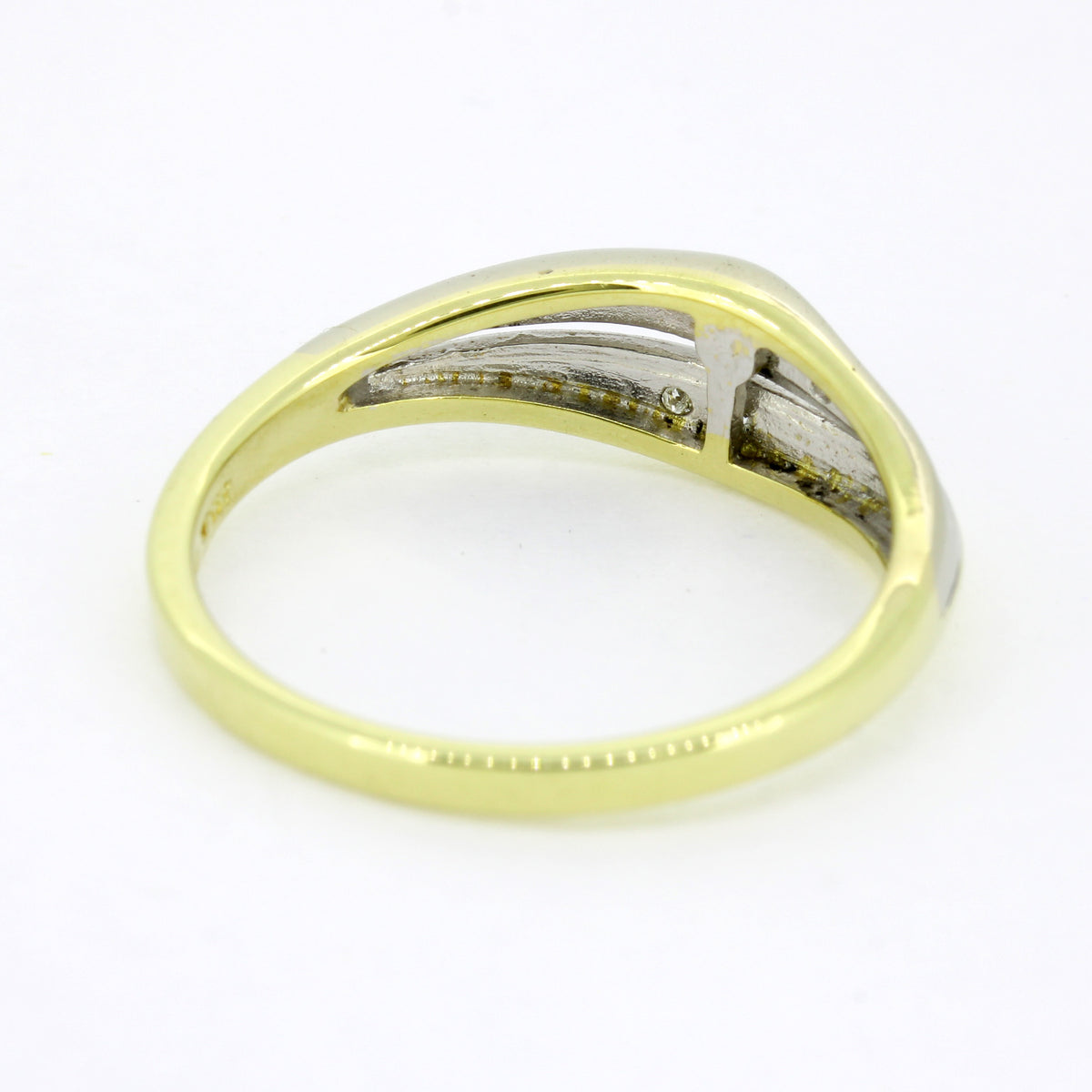 Ring 585 Gold 14 Karat Bicolor Diamanten 0,04 ct Gr. 55 - Wert 780,-