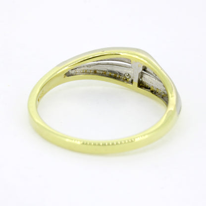 Ring 585 Gold 14 Karat Bicolor Diamanten 0,04 ct Gr. 55 - Wert 780,-