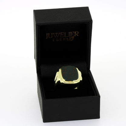 Siegel Ring 333 Gold 8 kt Gelbgold - Heliotrop - Wert 680,-