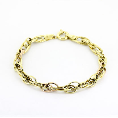 Armband 750 Gold - 14kt Gelb-/Rotgold – 20 cm – 6,07 g - Wert 1400,-