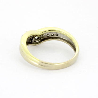 Ring 585 Gold 14 kt bicolor - 0,12 ct Brillanten W/SI - Wert 750,-