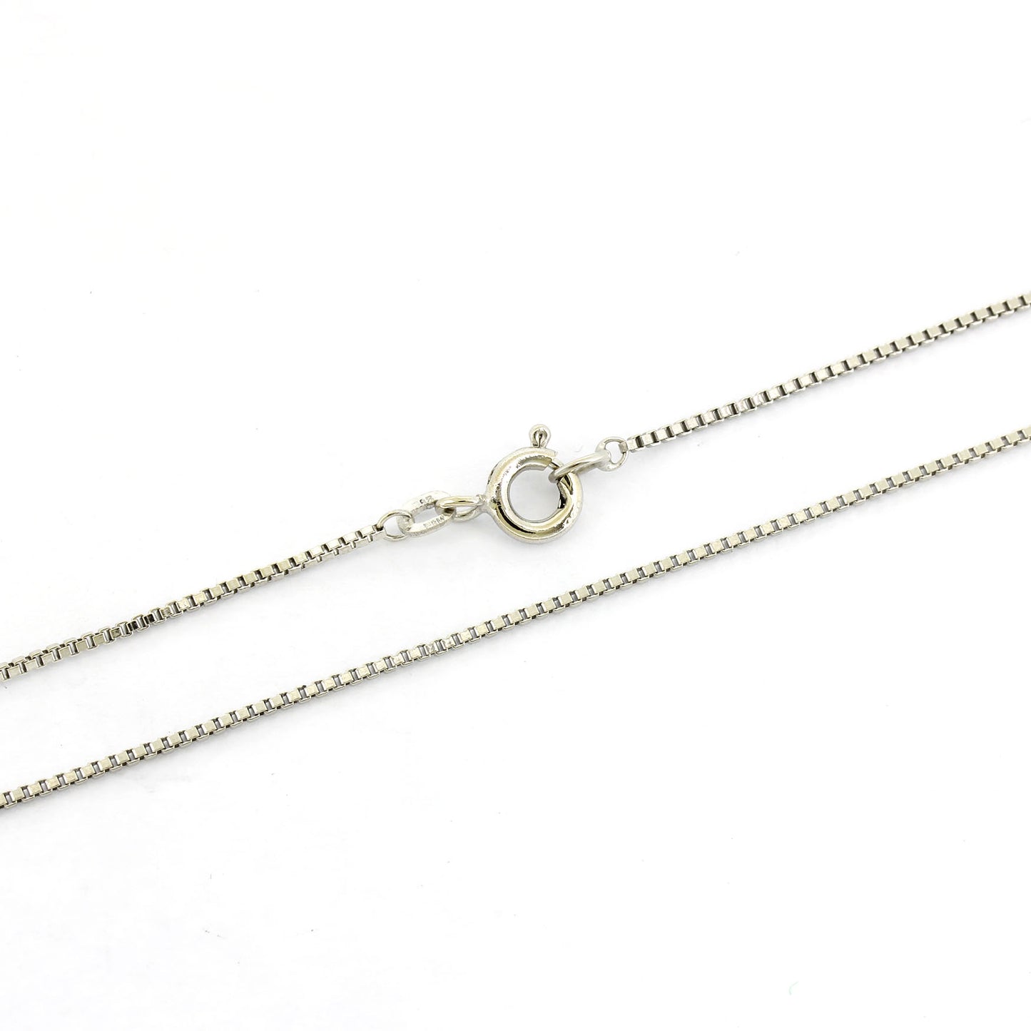 Venezianerkette 585 Gold 14 kt Weißgold - 46 cm lang - 1 mm breit