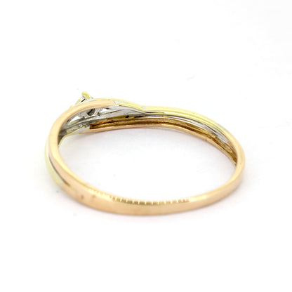 Ring 333 Gold 8 Kt - 1 Diamant ca. 0,07 ct H - SI - Wert 259,-