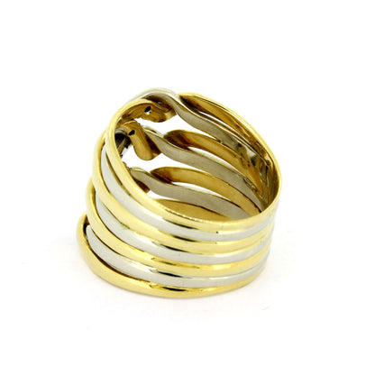 Ring 750 Gold 18 Kt tricolor - mit Diamanten - Wert 1300,-