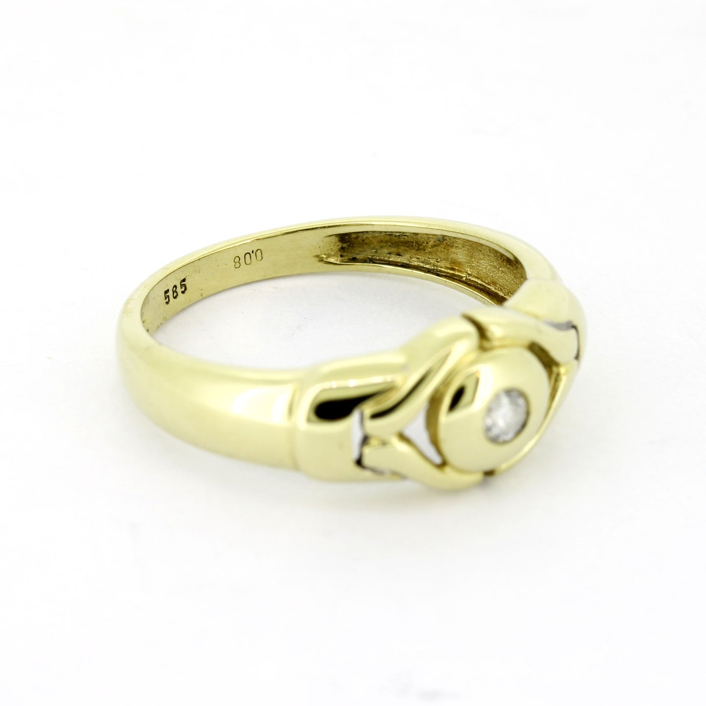 Ring 585 Gold 14 kt mit einem Brillant ca. 0,08 ct - Wert 760,-