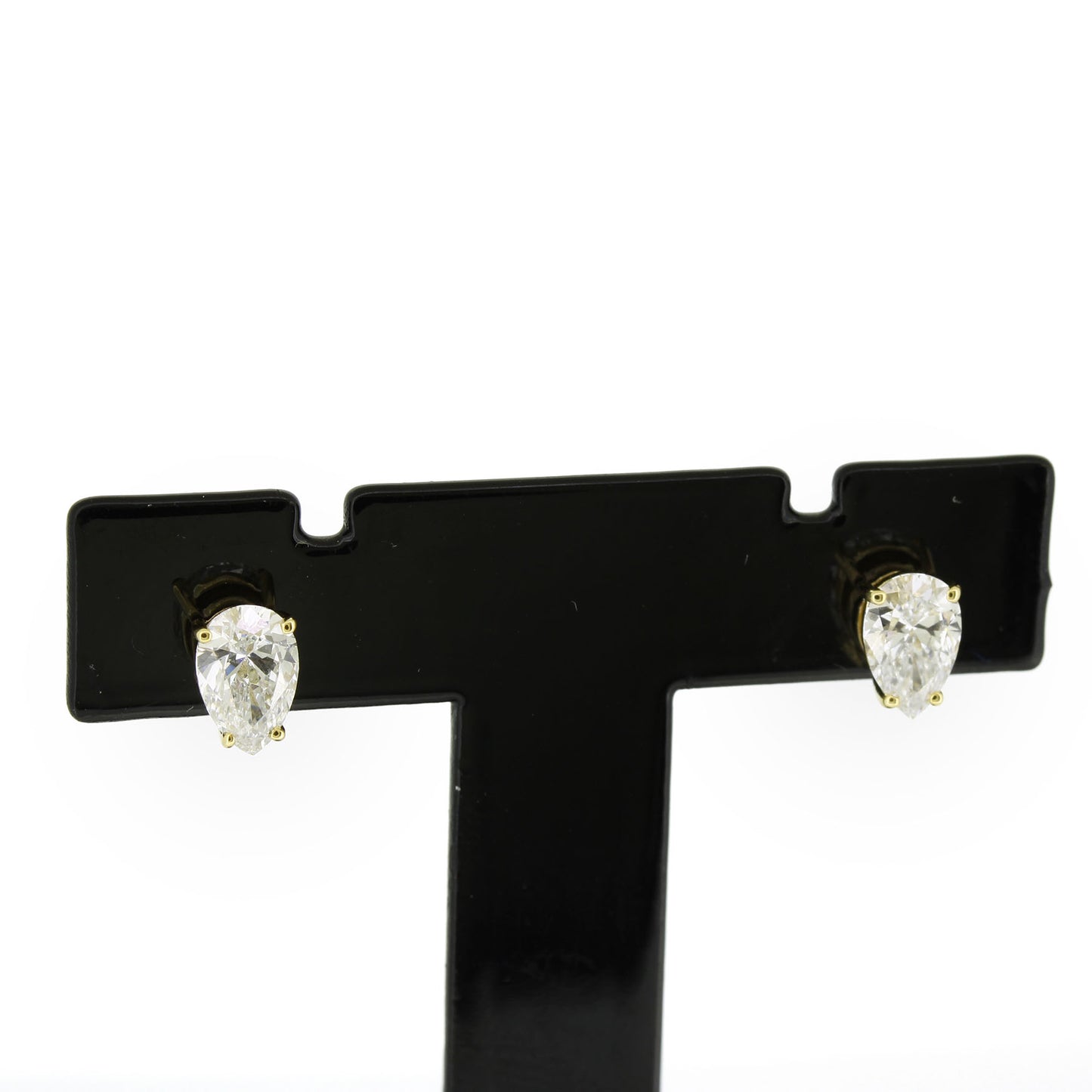 Ohrringe Stecker 585 Gold 14 kt - tropfen Diamant ca. 1,0 ct - Pear cut