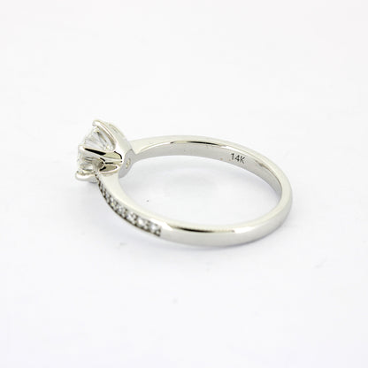 Solitär Ring 585 Gold 14 kt Gold - IGI 1,05 ct Brillant VVS1 - CVD Labor Diamant