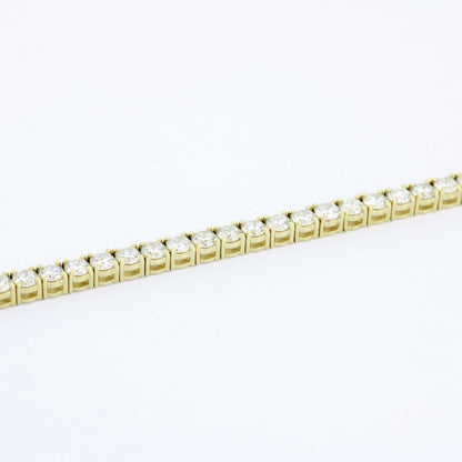 Tennisarmband 585 Gold 14 Kt Gelbgold - Brillanten 5,80 ct CVD Labordiamanten