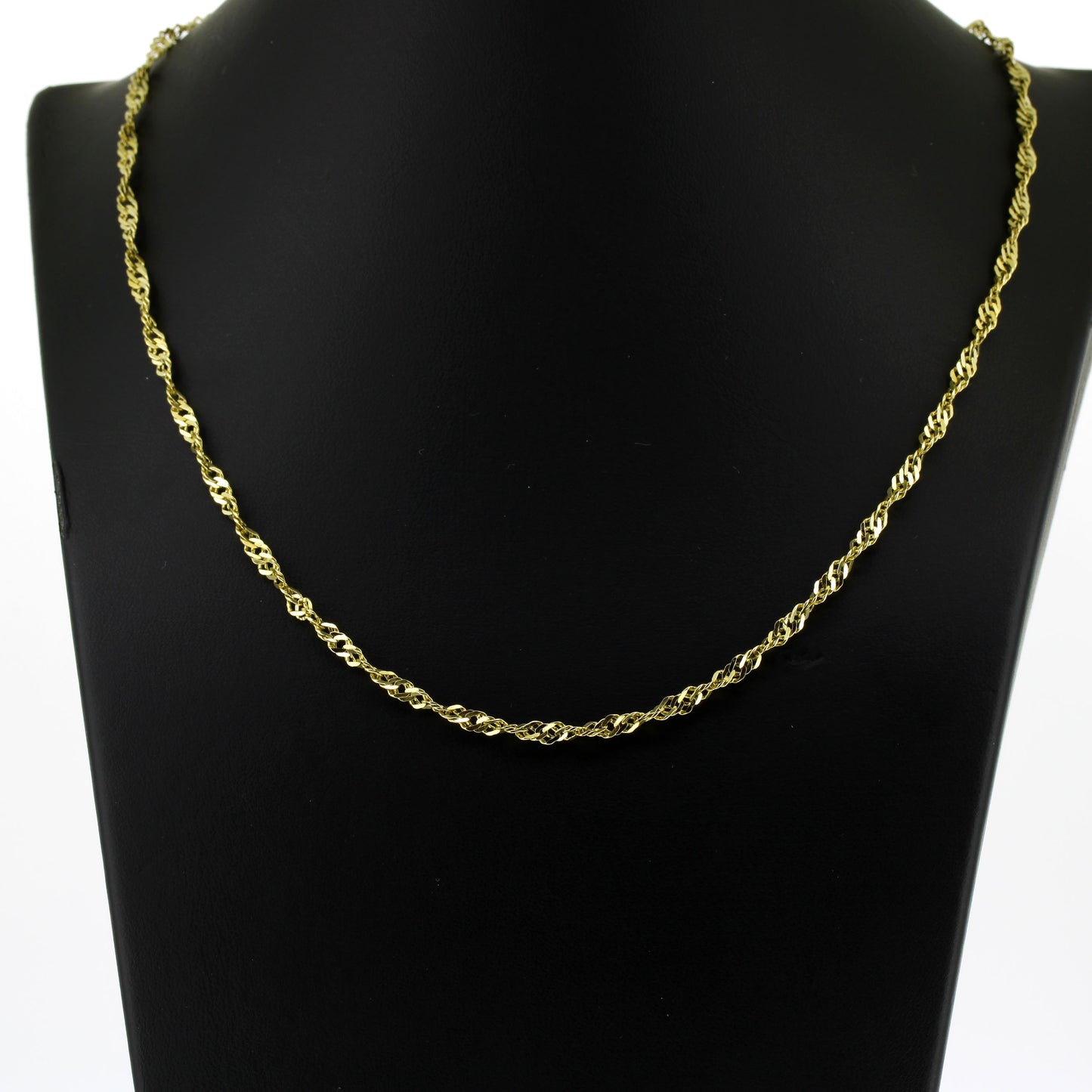 Kette 585 Gold 14 kt Gelbgold gedreht - 45 cm lang - Wert 1260,-
