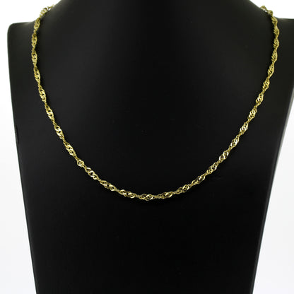 Kette 585 Gold 14 kt Gelbgold gedreht - 45 cm lang - Wert 1260,-