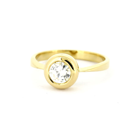 Ring 750 Gold 18 kt Gelbgold - 0,44 ct Brillanten TW/VS - Wert 2580,-
