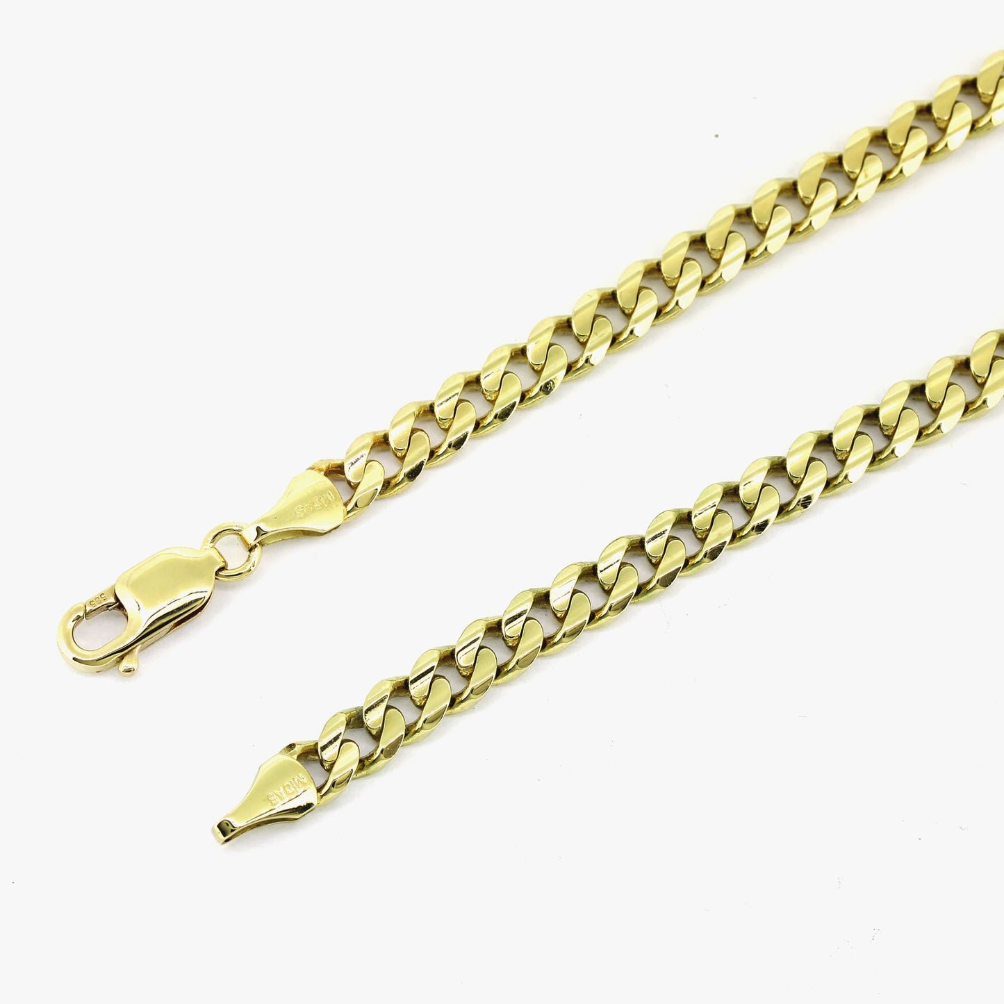 Panzer Kette 585 Gold 14 kt Gelbgold - 51 cm lang - Wert 5500,-