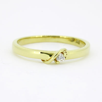Ring 585 Gold 14 Karat Gelbgold Diamanten 0,03 ct Gr. 51,5 - Wert 420,-