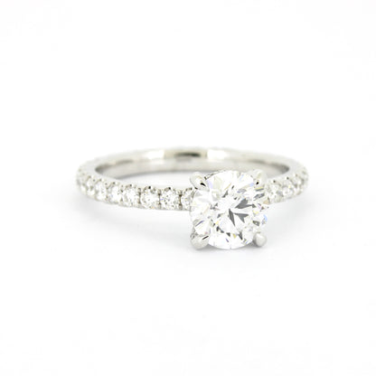 Solitär Verlobungsring 585 Gold 14 kt Weißgold - IGI 1,03 ct Brillant VS2 - CVD Labor Diamant