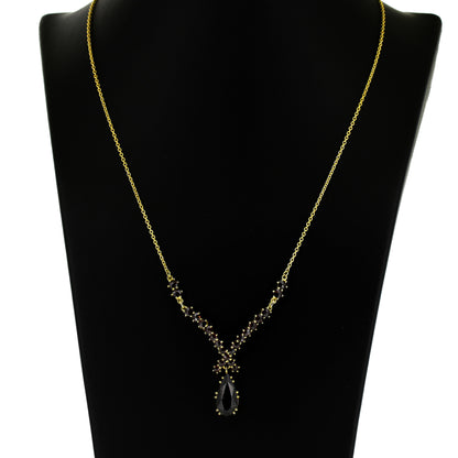 Granat Collier 333 Gold 8 kt - 46 cm lang - Wert 720,-