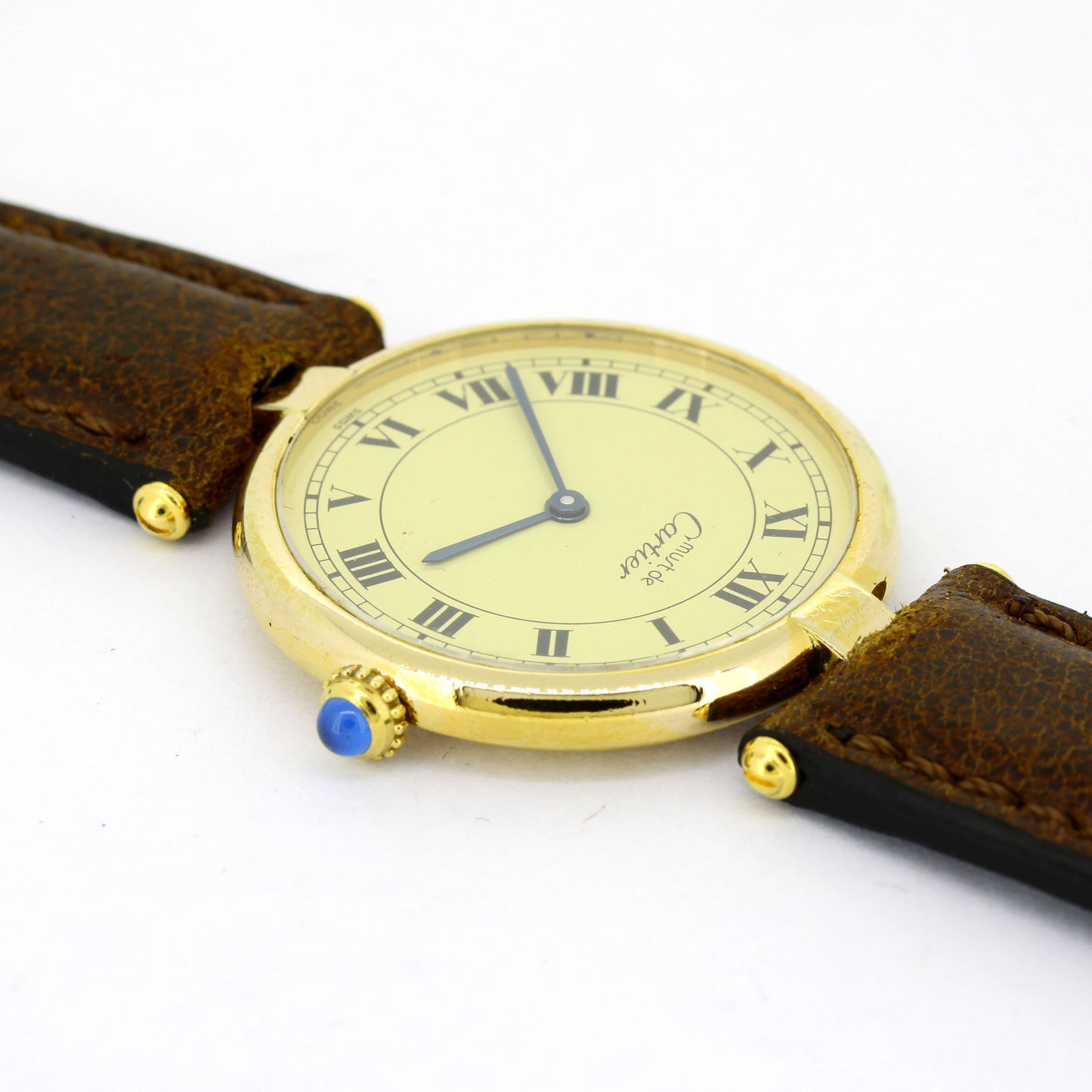 Cartier Must Vendôme Armbanduhr 590004 - Silber vergoldet - Quarz