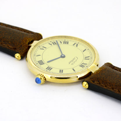 Cartier Must Vendôme Armbanduhr 590004 - Silber vergoldet - Quarz