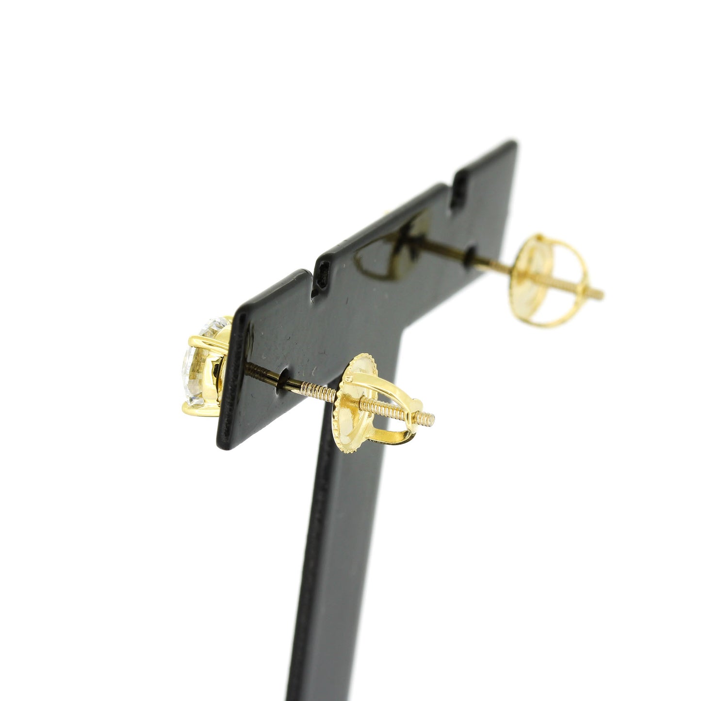 Ohrringe Stecker 585 Gold 14 kt Gelbgold - Brillanten ca. 1,50 ct