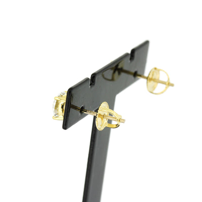 Ohrringe Stecker 585 Gold 14 kt Gelbgold - Brillanten ca. 1,50 ct