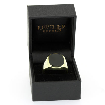 Siegel Ring 585 Gold 14 kt - Onyx - Wert 2450,-