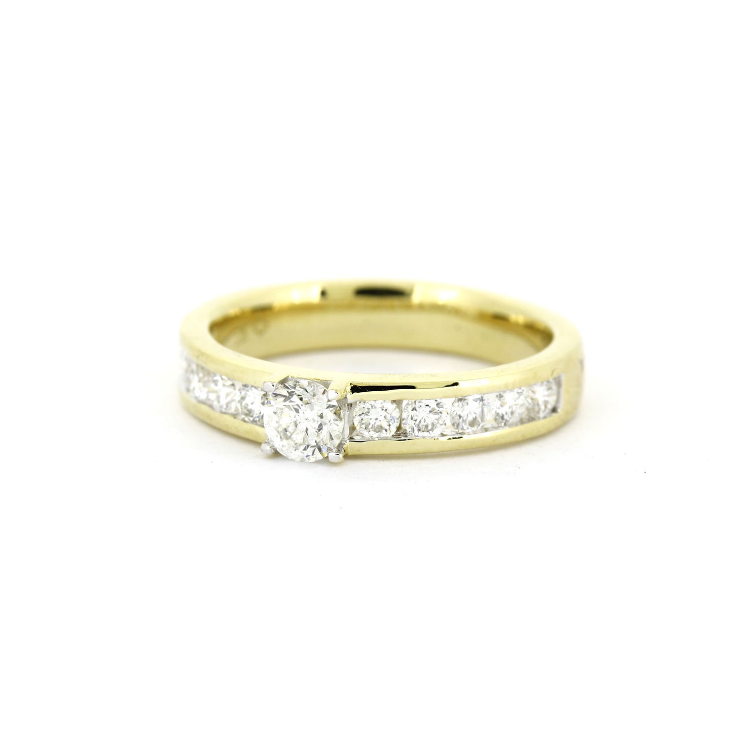Ring 585 Gold 14 kt Gelbgold - Brillanten 0,75 ct W/SI - Wert 2450,-