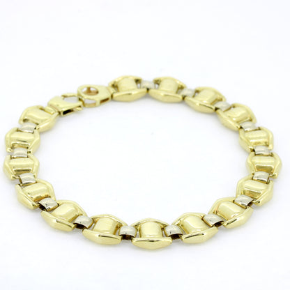 Armband 585 Gold 14 Karat Gelbgold 20 cm - beidseitig tragbar