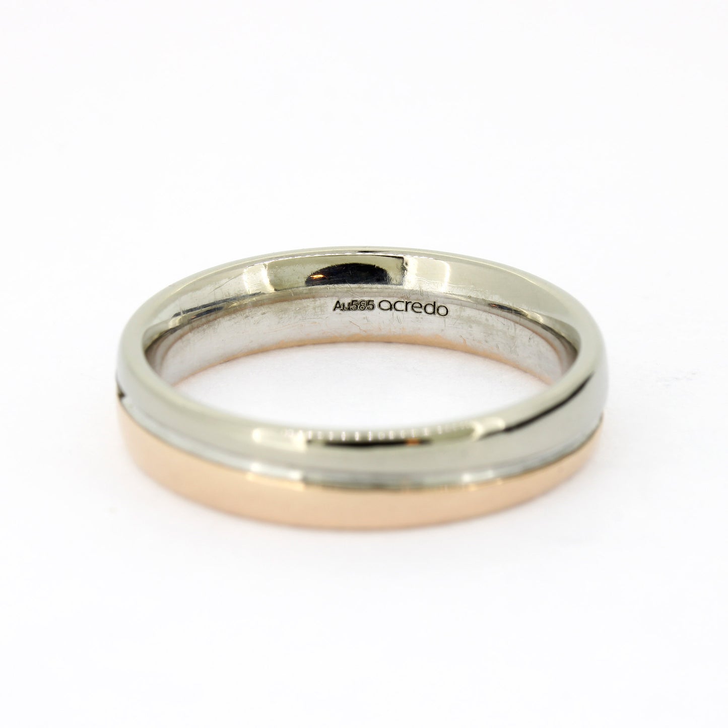 Ring 585 Gold 14 Karat Bicolor Brillanten 0,20 ct Gr. 53