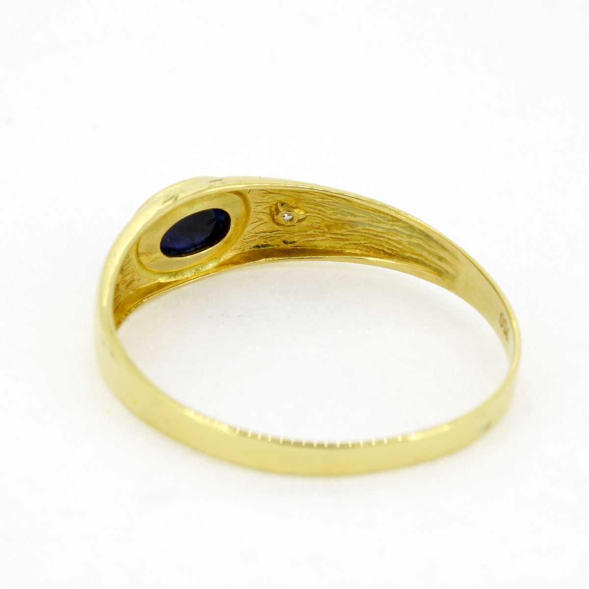 Ring 750 Gold 18 Karat Gelbgold Saphir, Diamanten Gr. 62 - Wert 620,-