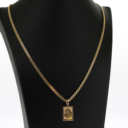 Kette mit Anhänger heilige Maria 585 Gold 14 kt Rotgold - 50 cm - Wert 1780,-