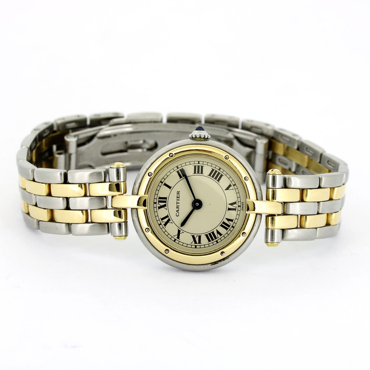 Cartier Panthère Cougar Damenuhr 750 Gold 18 kt zwei Streifen